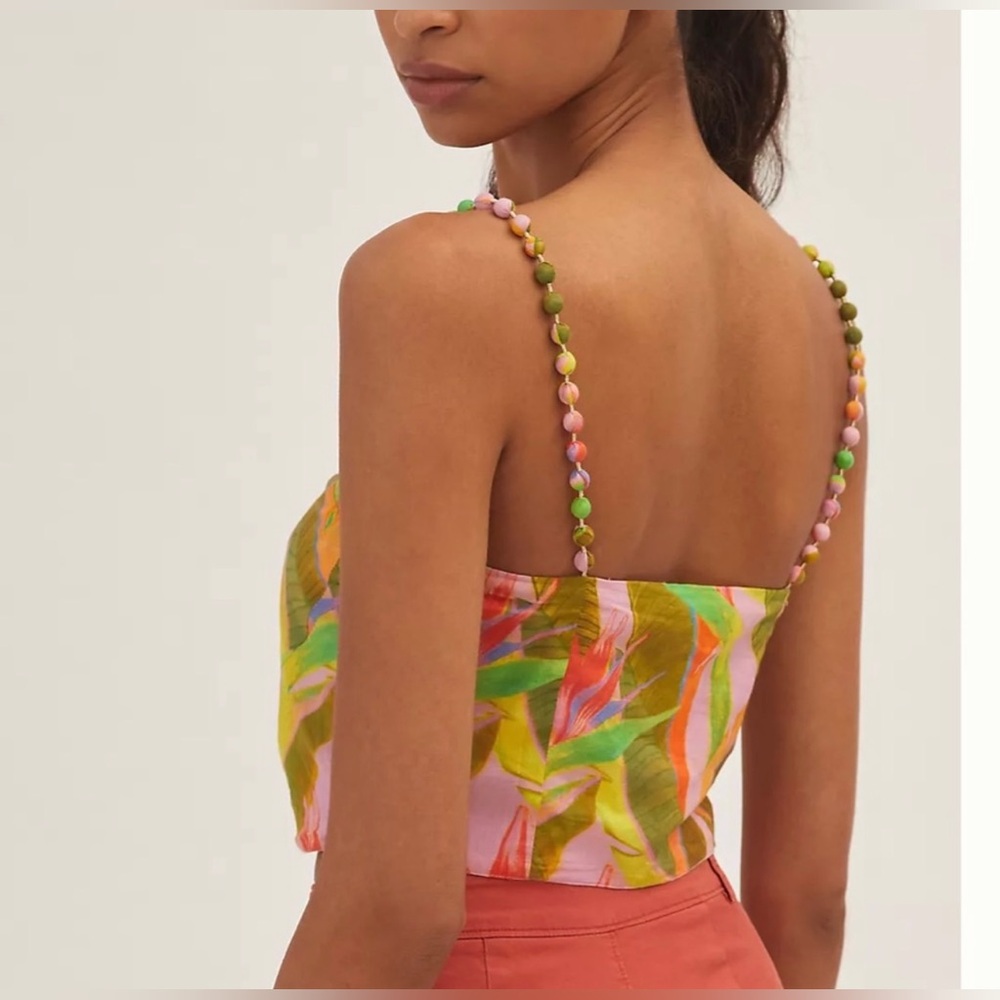 FARM Rio Structured Tropical Crop Top - Picture 2 of 10